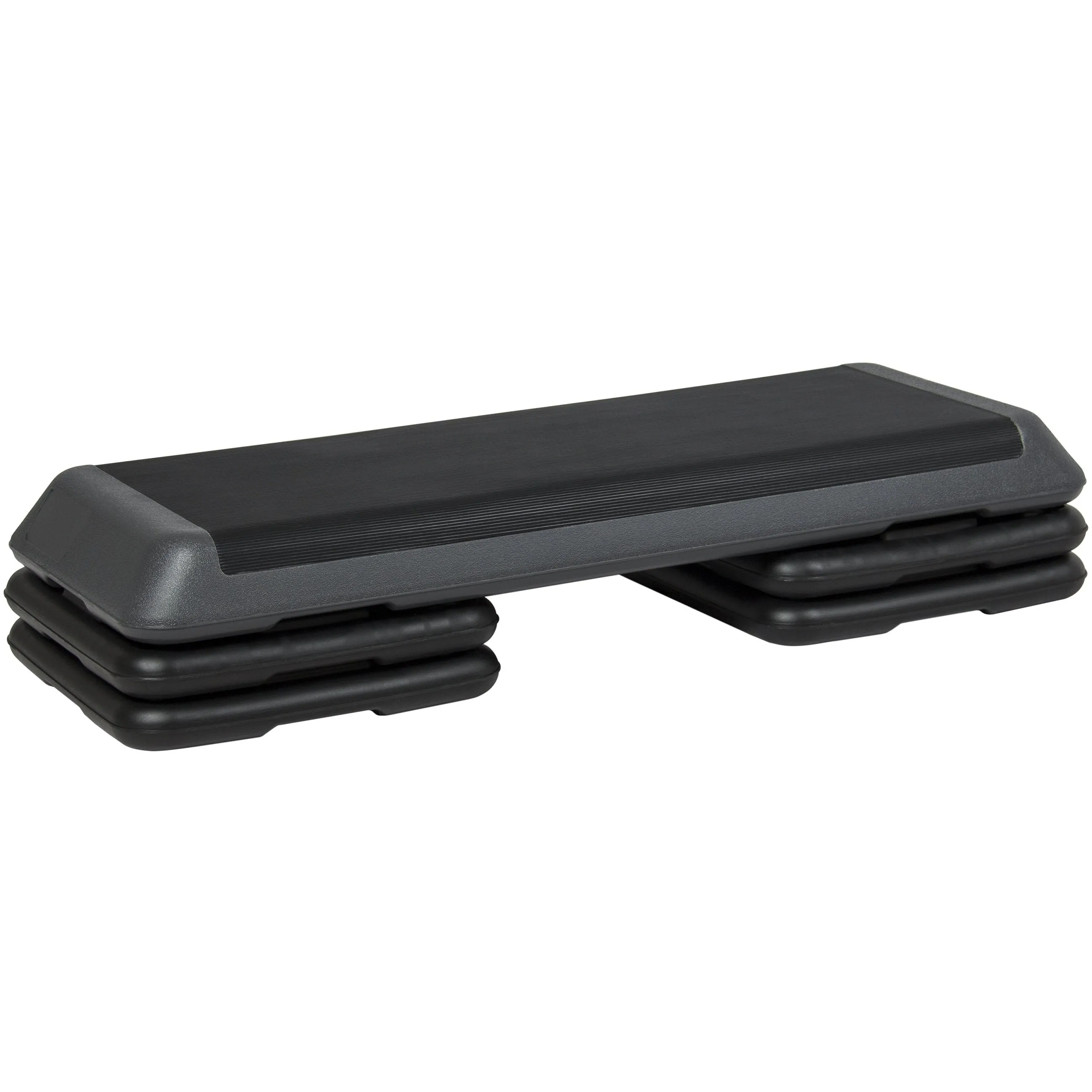43in Height-Adjustable Fitness Step Platform Riser - Black/Gray