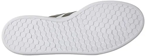 adidas Women's Grand Court Tennis Shoe, White/Platino Metallic/White, 7 M US