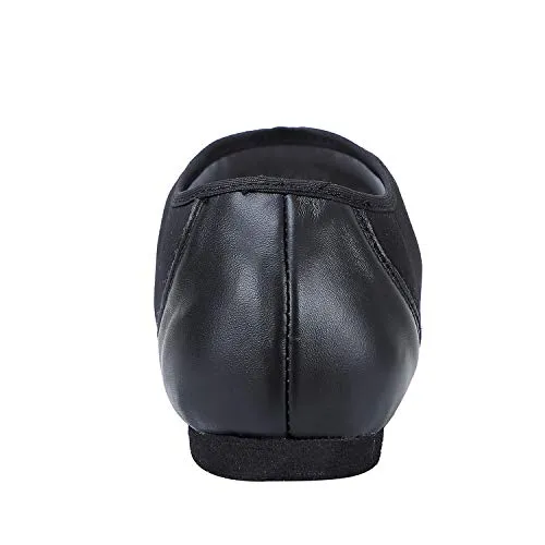 ARCLIBER Leather Slip On Jazz Shoe for Girls Boys (Little Child) Black 1.5M