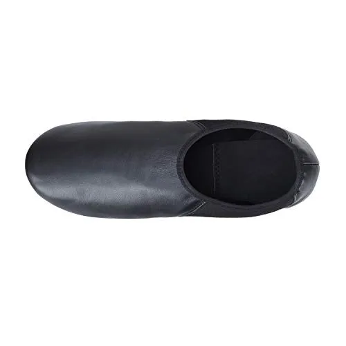 ARCLIBER Leather Slip On Jazz Shoe for Girls Boys (Little Child) Black 1.5M