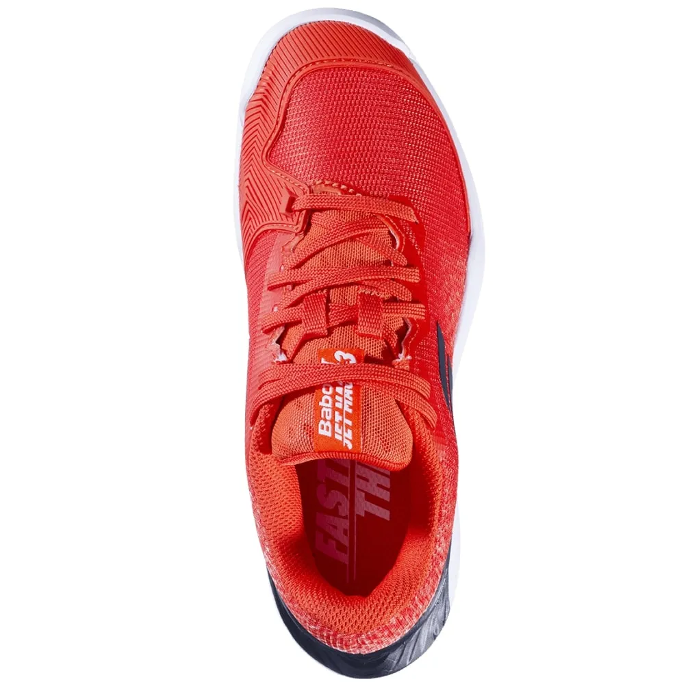 Babolat Jet Mach 3 All Court Tennis Shoe (Junior) - Strike Red/White