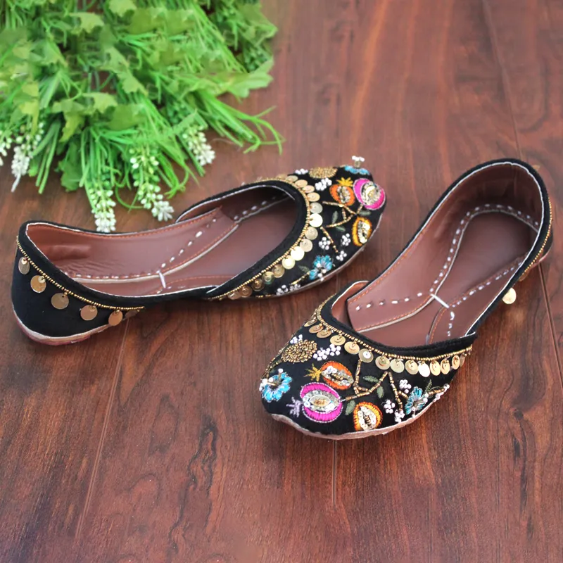 Black Fancy Khussa For Women