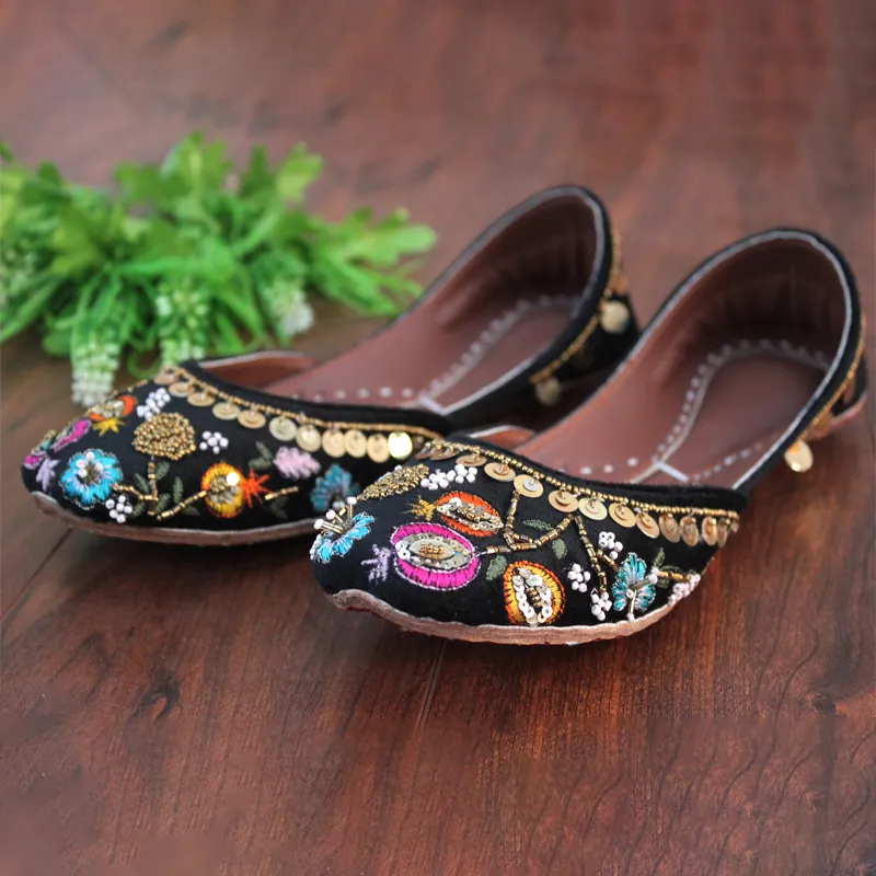 Black Fancy Khussa For Women
