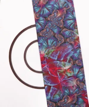 Blue Colour Abstract Print Cotton Digital Print Fabric