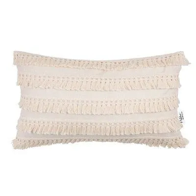 Bohemian Elegance Tassel Decorative Pillow Cover