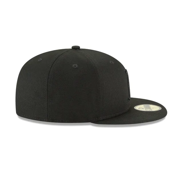BOSTON RED SOX NEW ERA BLACK ON BLACK 59FIFTY FITTED HAT