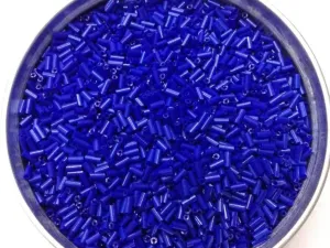Bright Blue Pipe Glass Seed Beads- 4.5 mm (Wholesale)