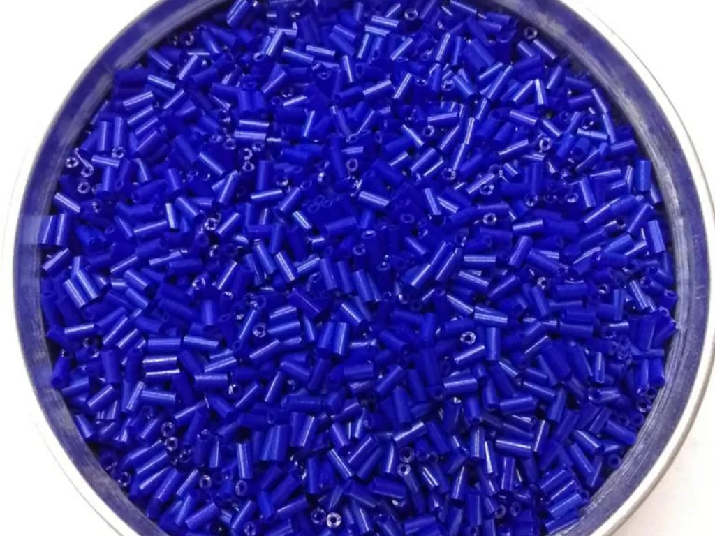 Bright Blue Pipe Glass Seed Beads- 4.5 mm (Wholesale)