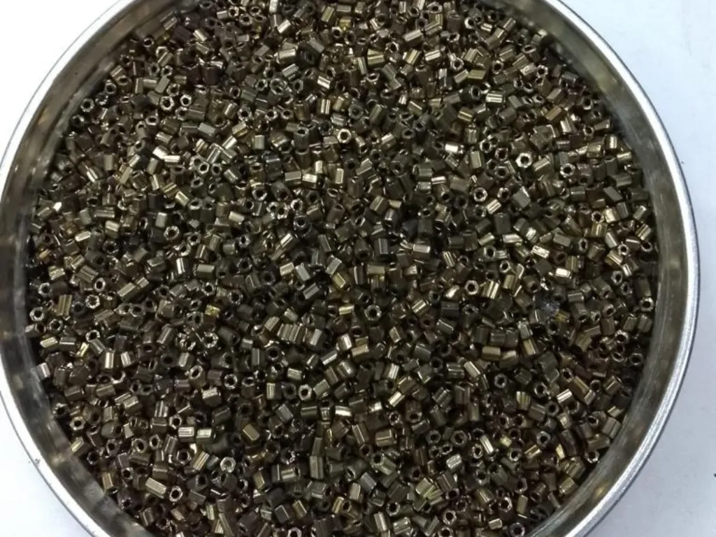 Brown Metallic 2 Cut Glass Seed Beads- 2 mm (Wholesale)