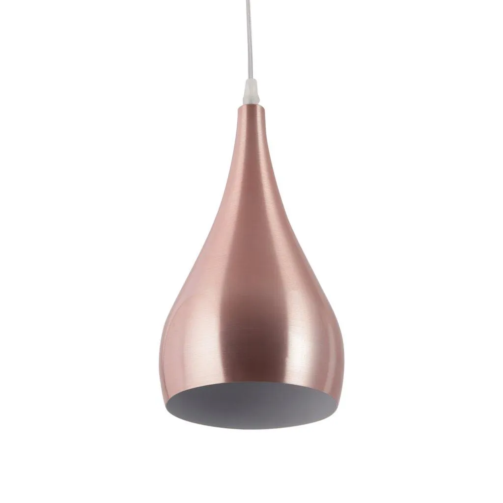 Copper  Metal Hanging Light - M-42-HL-Cop-Wh-Big - Included Bulb