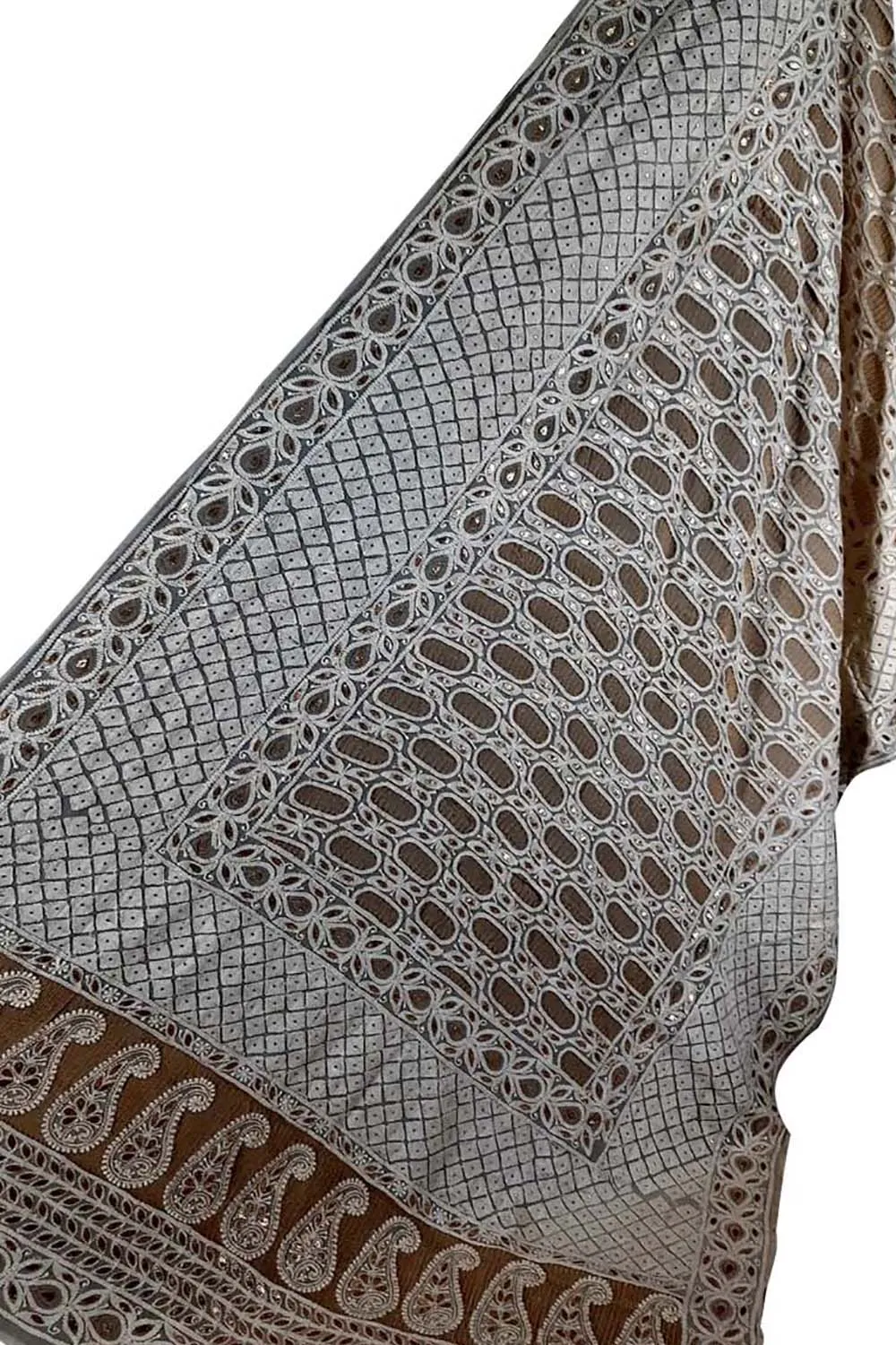 Dazzling Dyeable Georgette Mukaishwork Dupatta