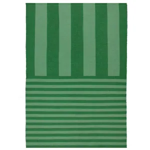 Deck Stripe Printed Indoor/Outdoor Outdoor Rug Green