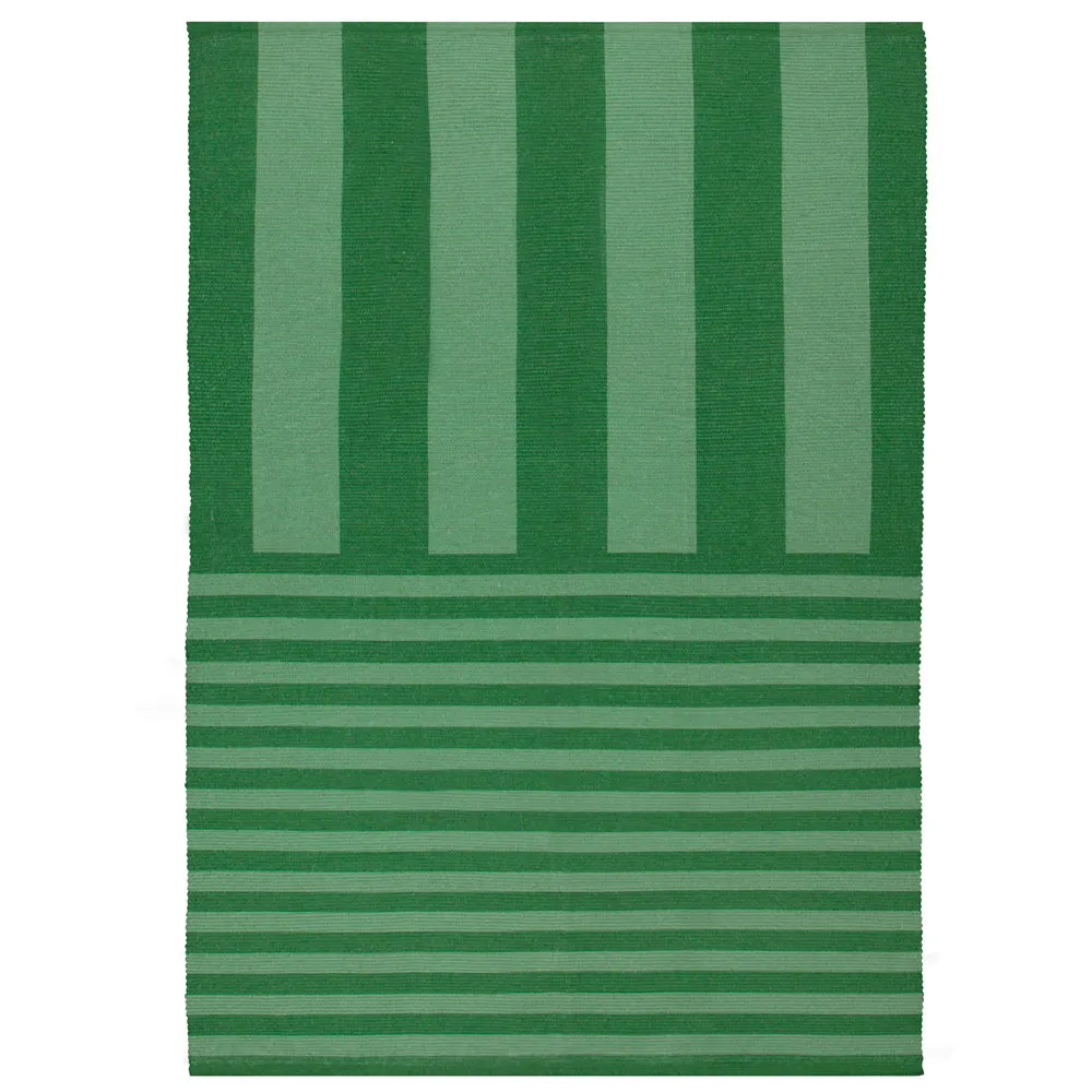 Deck Stripe Printed Indoor/Outdoor Outdoor Rug Green