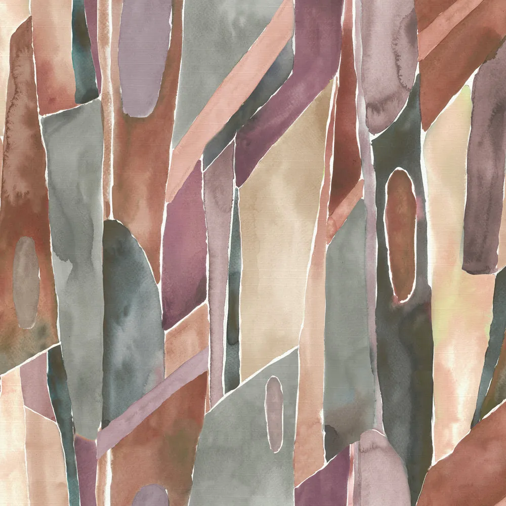 Delaunay Printed Fabric Remnant Amber
