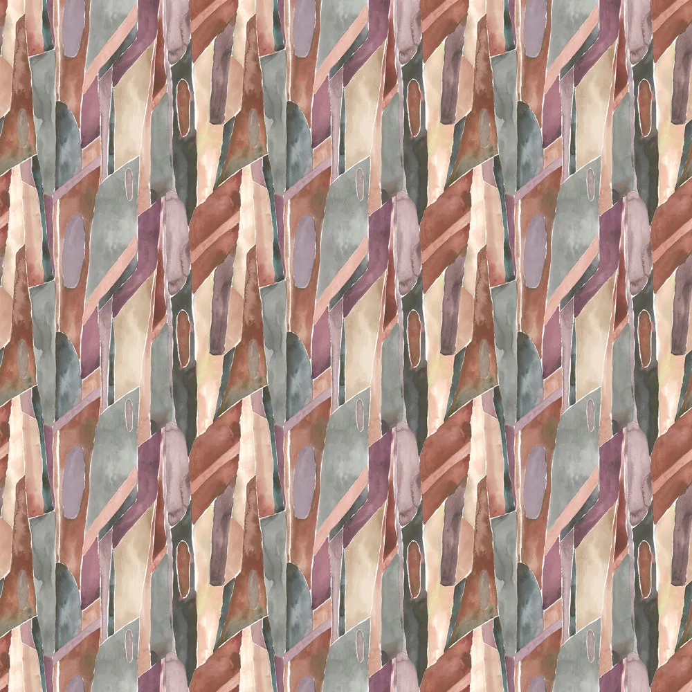 Delaunay Printed Fabric Remnant Amber