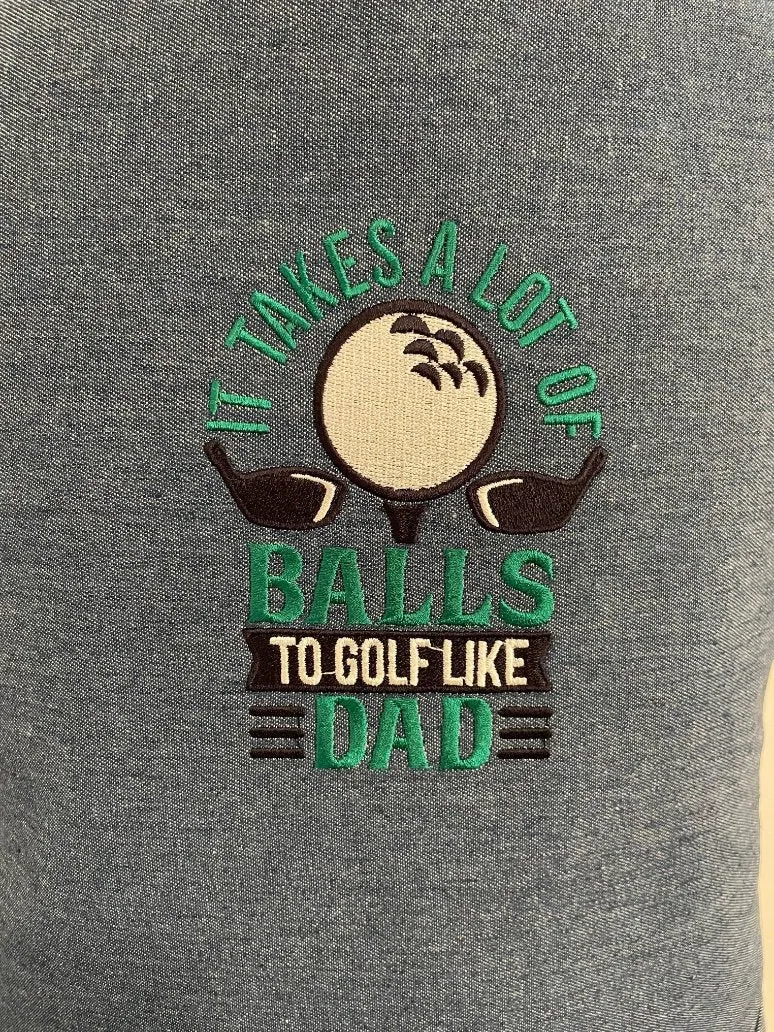 Embroidered Apron Golf like Dad Design