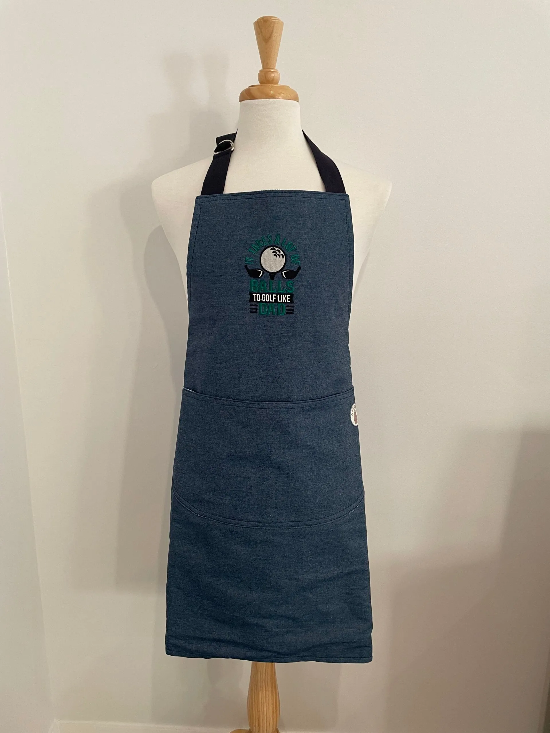 Embroidered Apron Golf like Dad Design
