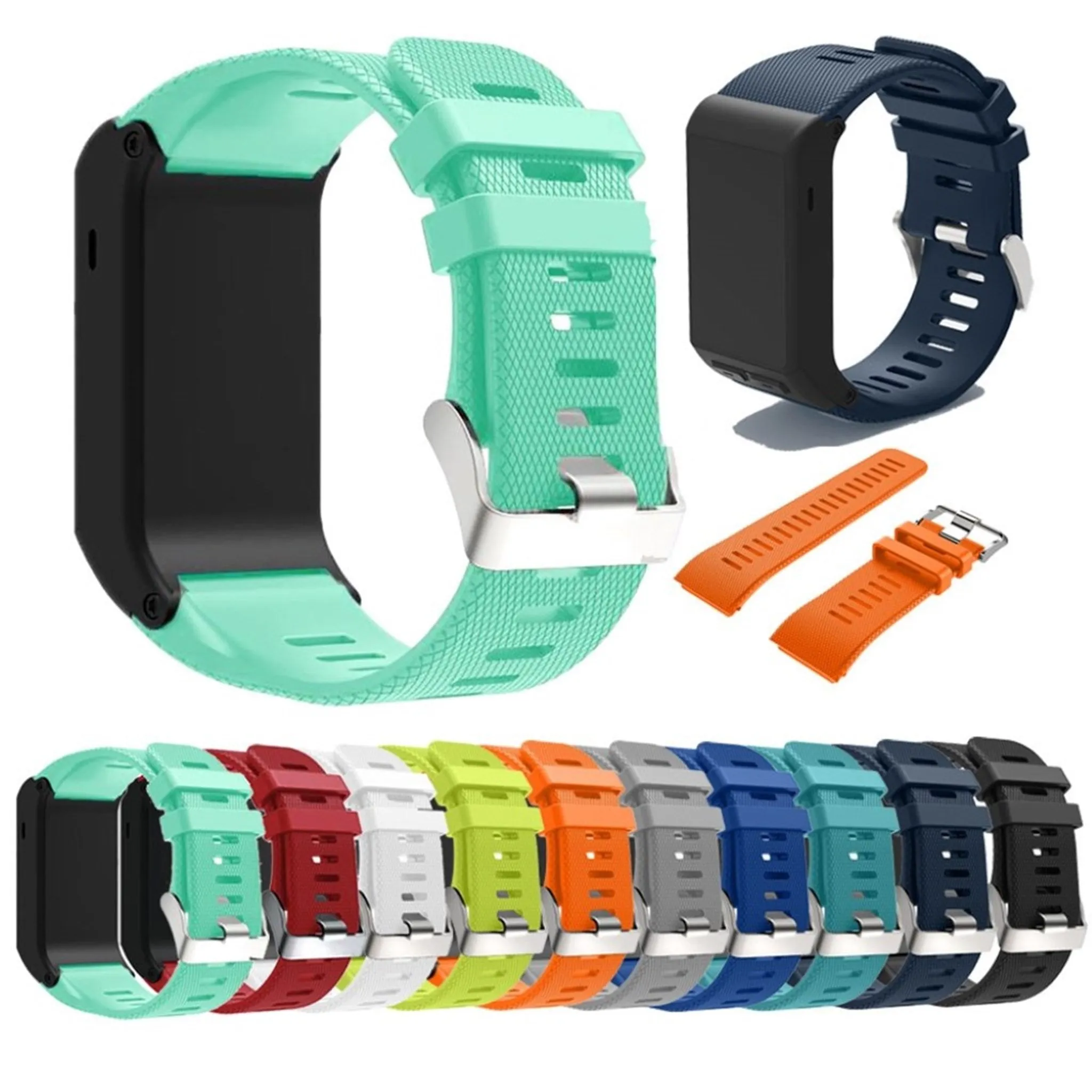 Garmin Vivoactive HR silicone sport style watchband - Black Blue