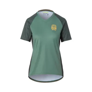 Giro Wavy Collection - Women'S Roust Short Sleeve Mtb Jersey 2021: Grey Green Xs