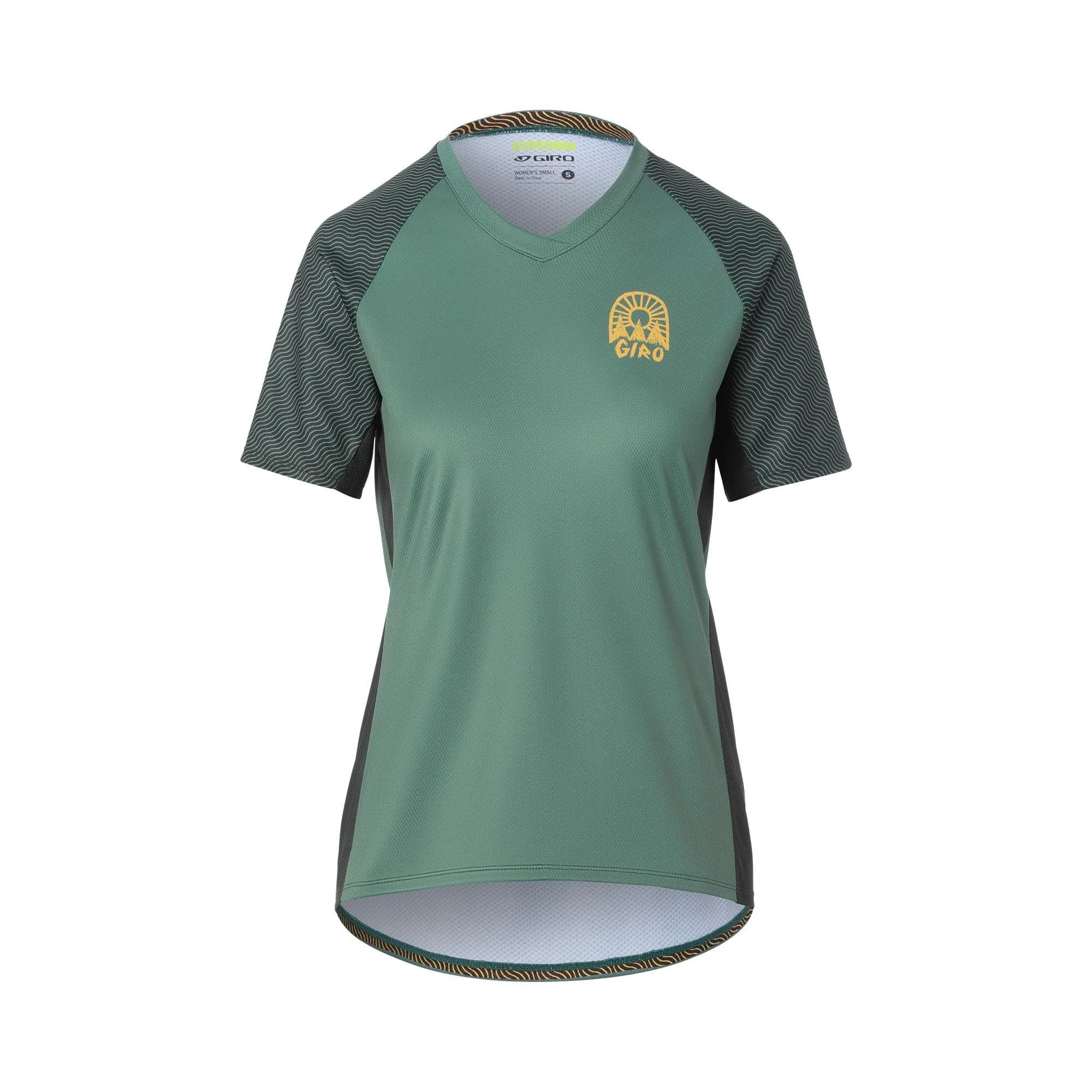 Giro Wavy Collection - Women'S Roust Short Sleeve Mtb Jersey 2021: Grey Green Xs