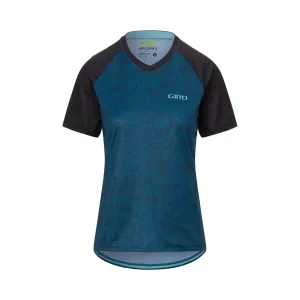 Giro Women'S Roust Short Sleeve Mtb Jersey 2022: Harbour Blue Scree Xs
