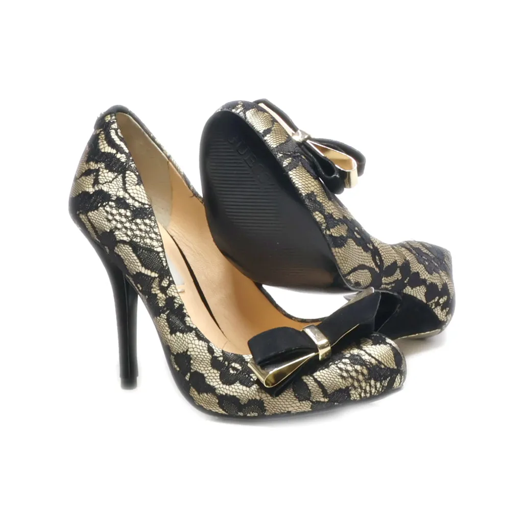 Guess Fioni High-Heel Shoes Fabric Black Colour For Women