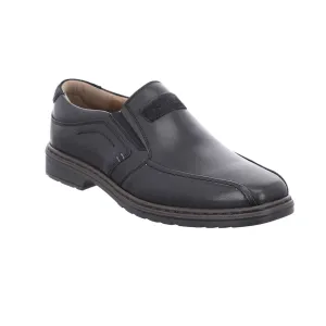 Josef Seibel Alastair 03 Mens Black Leather Wide Fit Slip On Dress Shoes