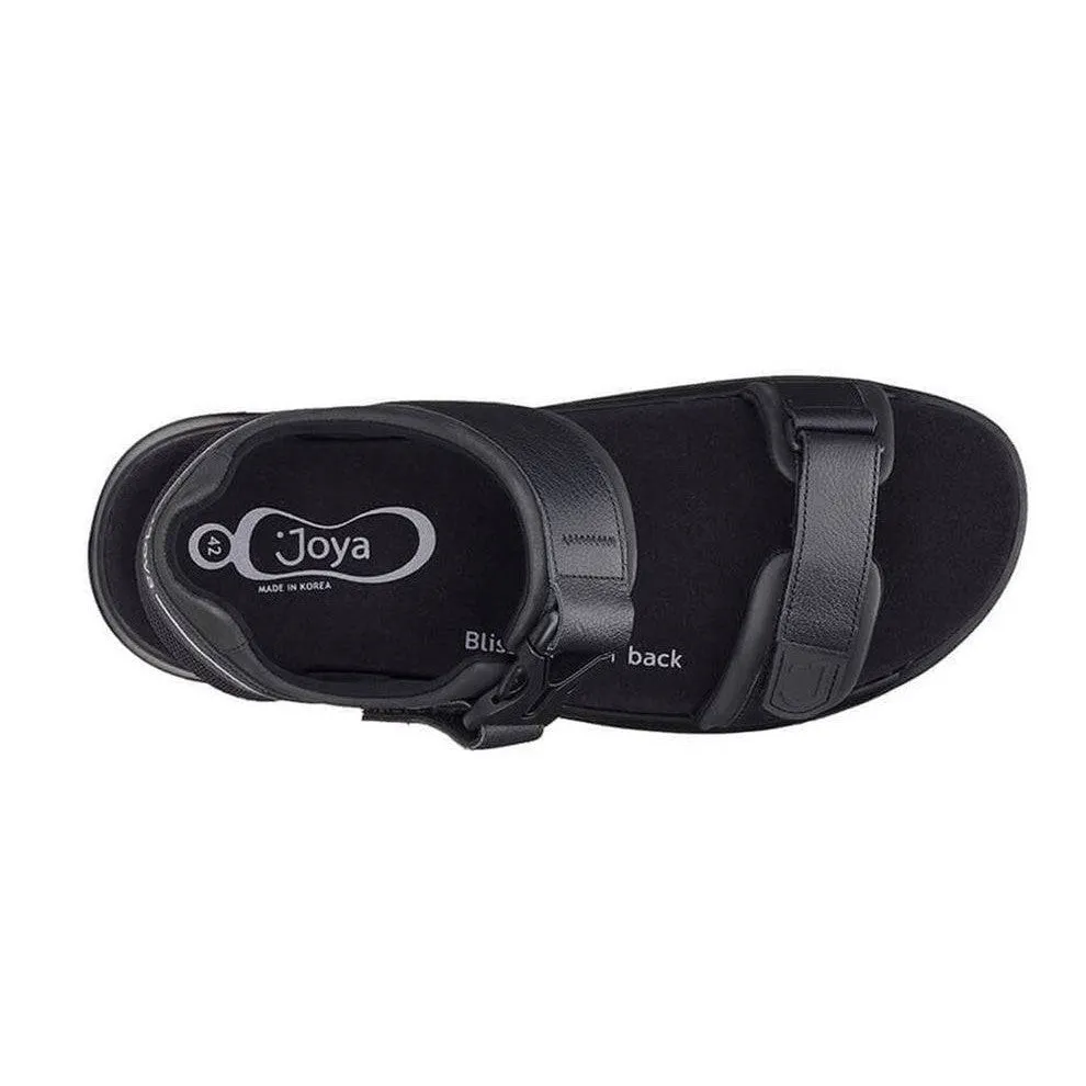 Joya Capri III Mens Black Nubuck Arch Support Touch Fastening Sandals