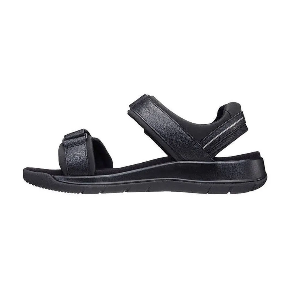 Joya Capri III Mens Black Nubuck Arch Support Touch Fastening Sandals