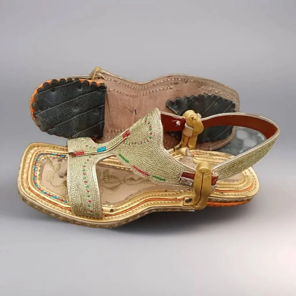 Lawa Zari Chappal Design Embroidered