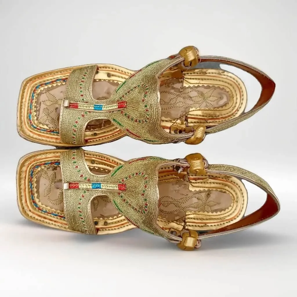 Lawa Zari Chappal Design Embroidered