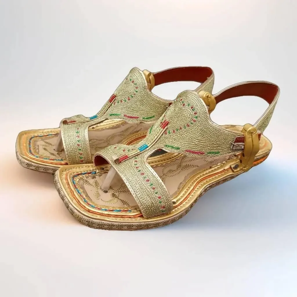 Lawa Zari Chappal Design Embroidered