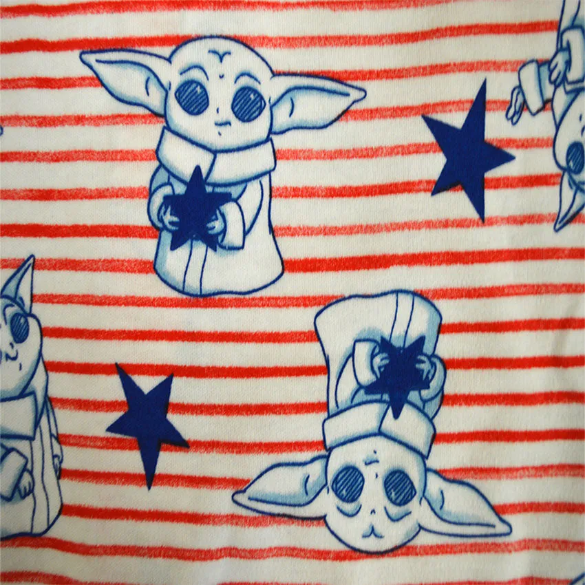 Mandalorian Grogu Baby Patriotic Infant One Piece Sleeper Pajama