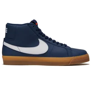 Nike SB Blazer Mid Orange Label ISO - Navy Leather/Gum FJ1680-400