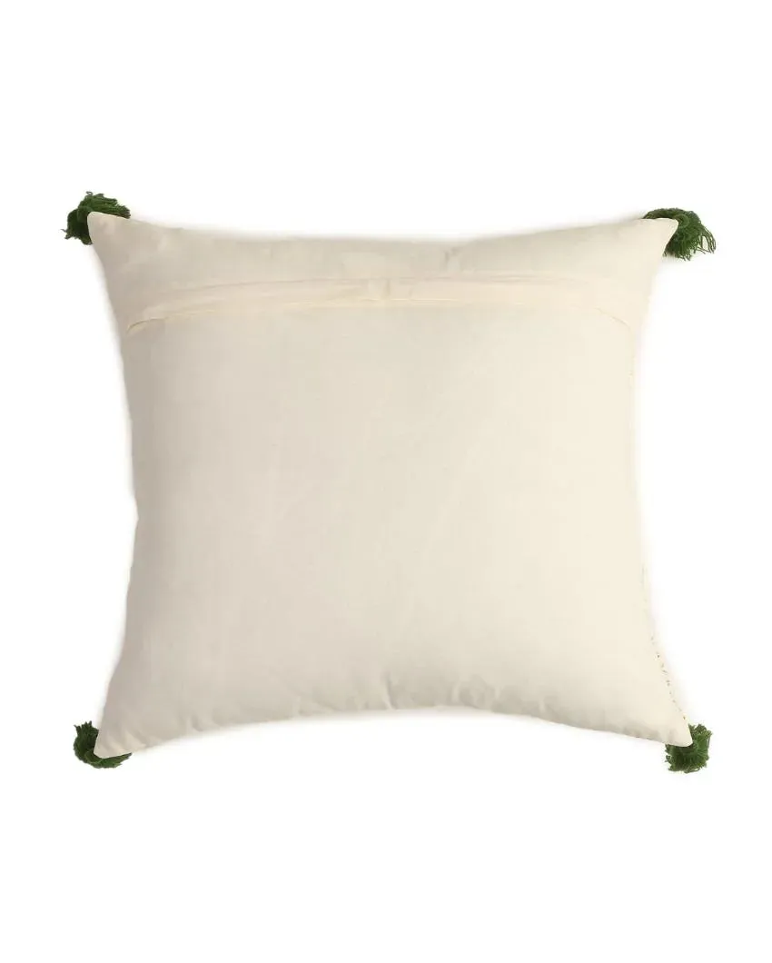 Owl Design Embroidered & Appliqué Cushion Cover | 16 x 16 inches | Single