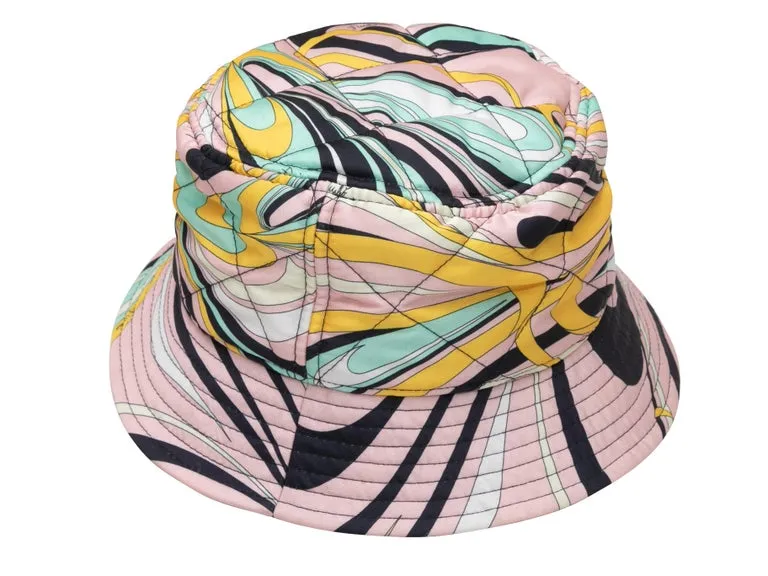 Pink & Multicolor Emilio Pucci Abstract Print Bucket Hat Size 1