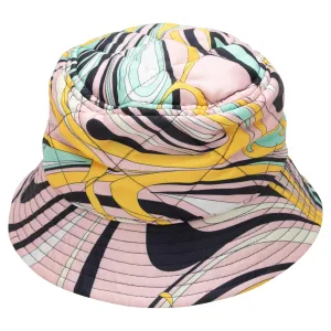Pink & Multicolor Emilio Pucci Abstract Print Bucket Hat Size 1