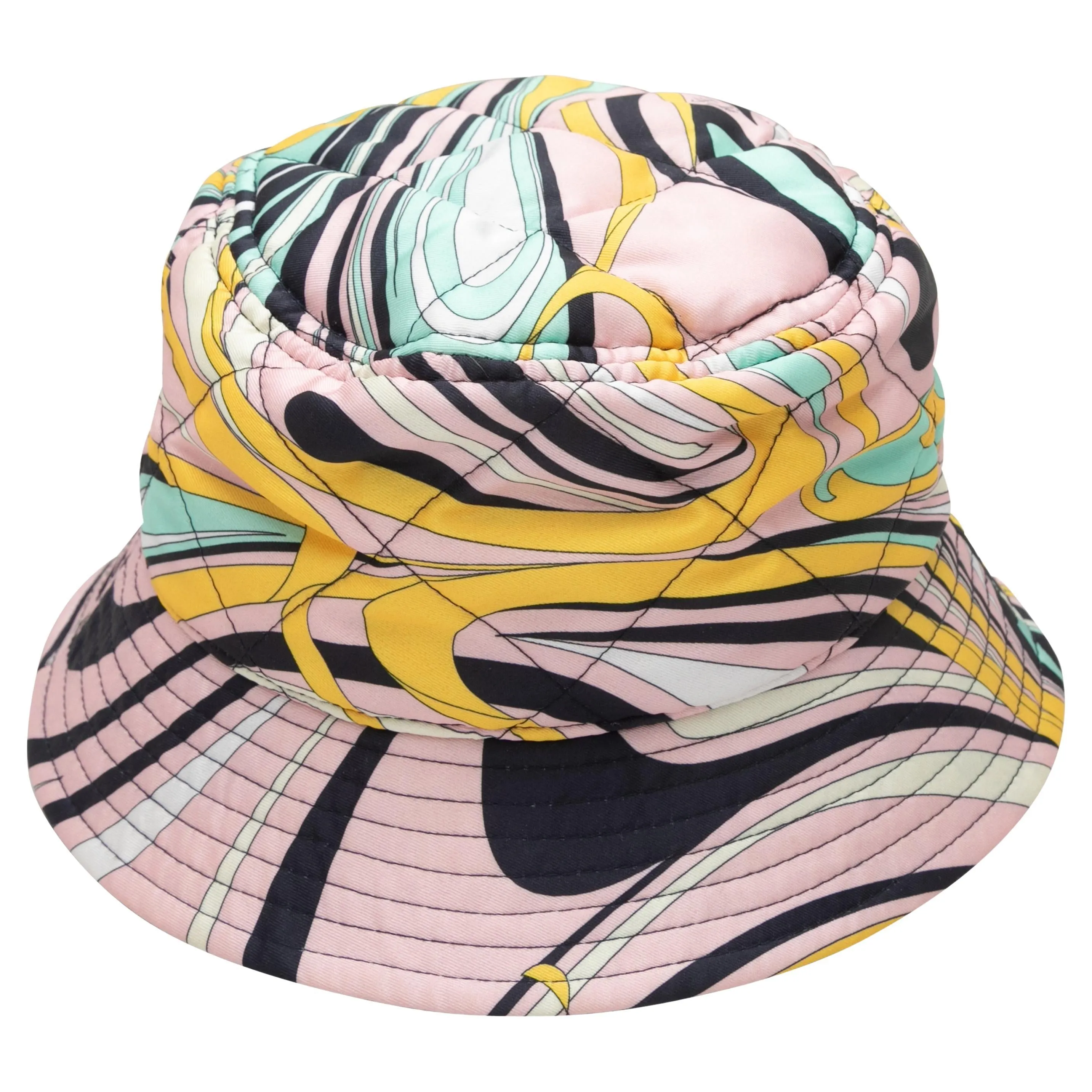 Pink & Multicolor Emilio Pucci Abstract Print Bucket Hat Size 1