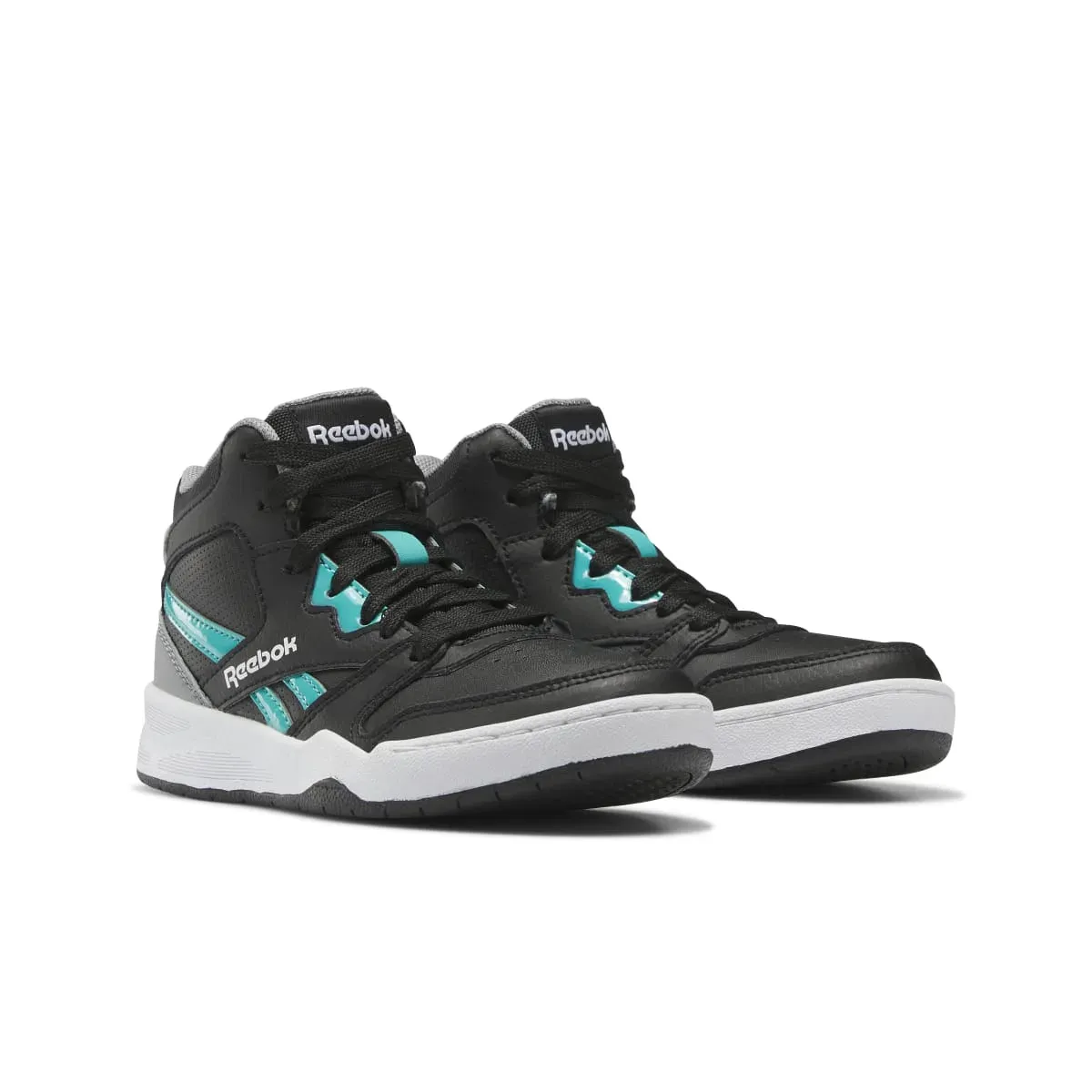 Reebok Kid's Basketball Shoes in Black/Grey/Teal