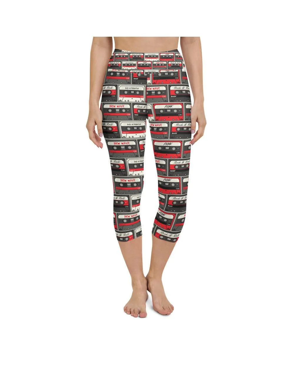 Retro Cassette Tapes Yoga Capris