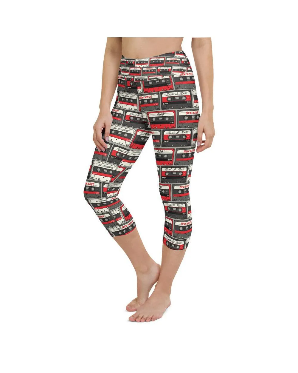 Retro Cassette Tapes Yoga Capris