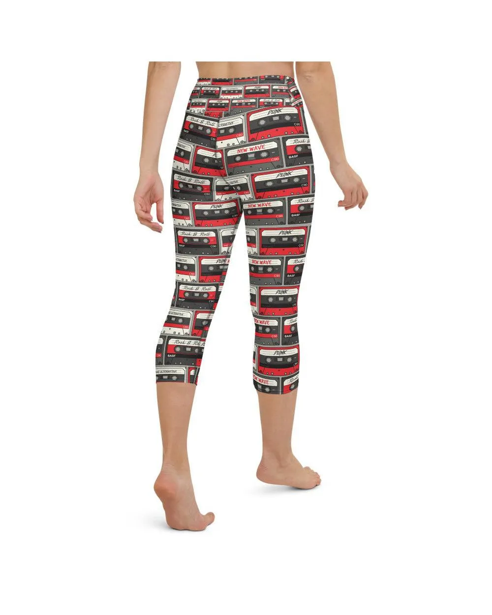 Retro Cassette Tapes Yoga Capris