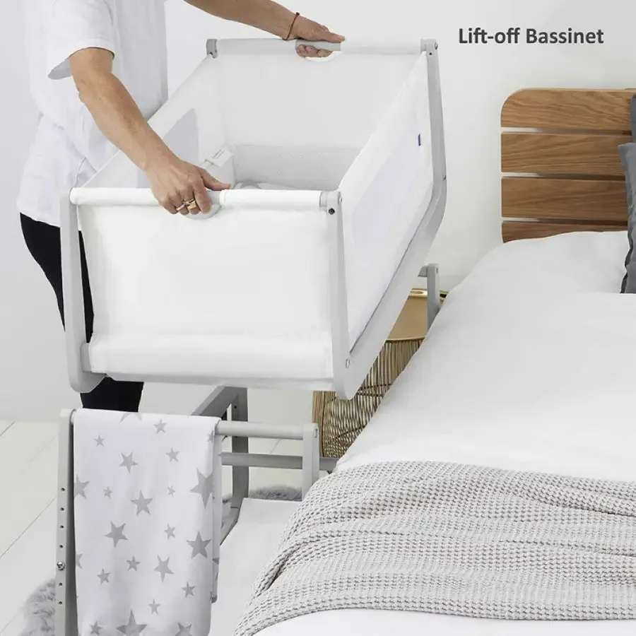 SnuzPod4 Bedside Crib (Haze Grey)