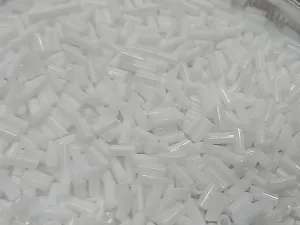 White Opaque Pipe / Bugle Glass Seed Beads