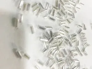 White Transparent Silverline Pipe Glass Seed Beads