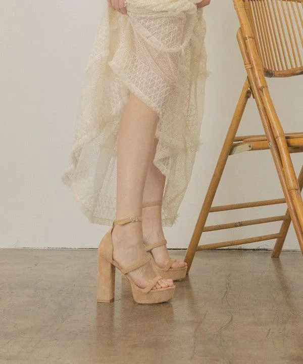 Womens Raelynn Suede Platform Heels